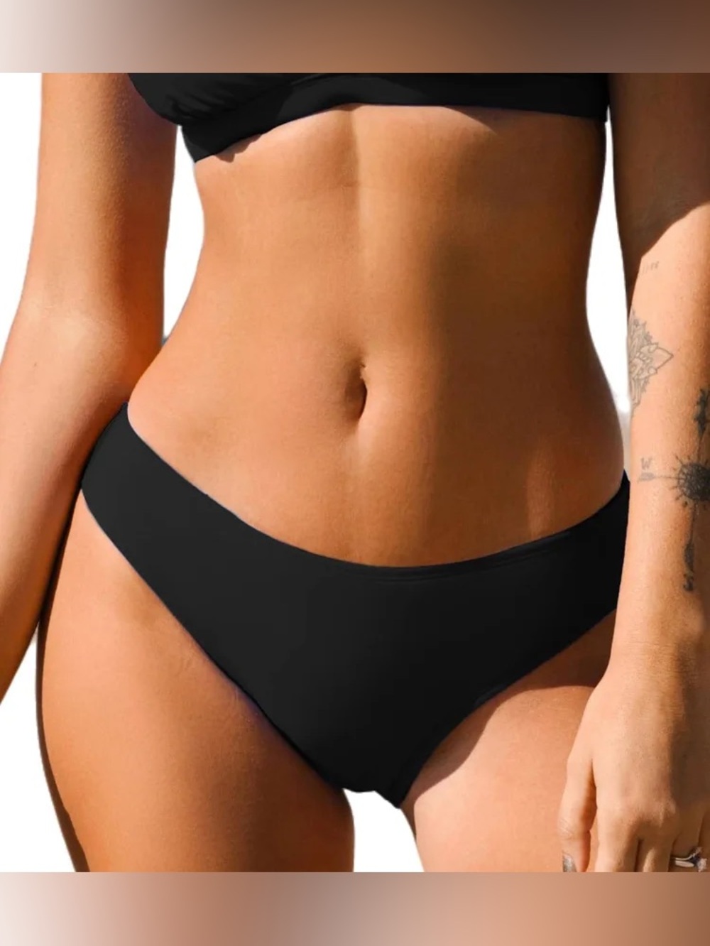Cupshe Black Seamless Bikini Panty